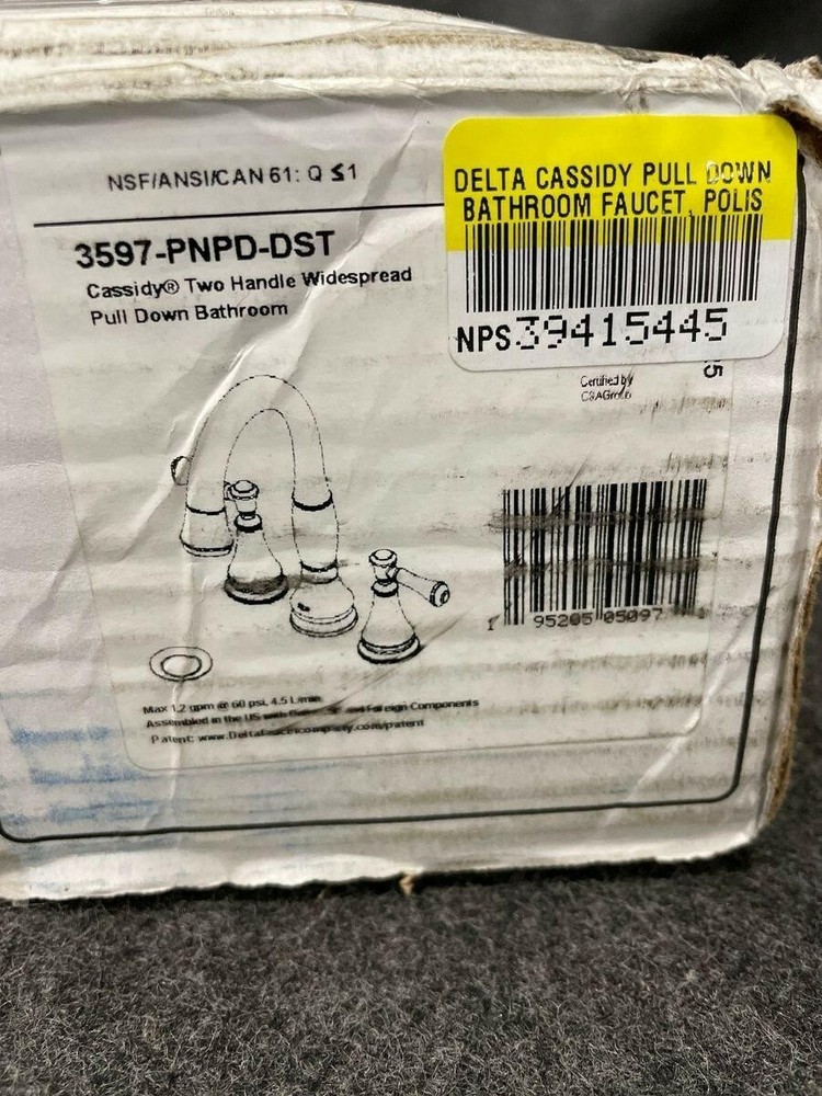 DELTA 3597-PNPD-DST Cassidy Pull Down Bathroom Faucet (Polished Nickel)