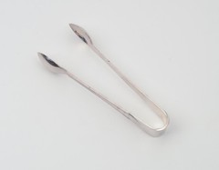 Vintage JL silverplate roped edge pattern 4.25 in Sugar Tongs