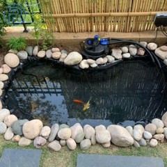 Black 10 x 13 ft 20 Mil HDPE Fish Pond Liner Pond Liners Waterproof Fish Liner