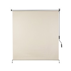 Aoodor Outdoor Solar Fabric Roller Shad 5% Openness Cordless Sun Roll up Shade