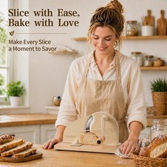 Sourdough Bread Slicer for Homemade Bread, Manual Hand Crank Bread Cutter