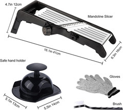 Mandoline Food Slicer for Kitchen, Adjustable Stainless Steel Mandoline Vegetabl