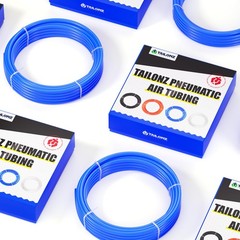 TAILONZ PNEUMATIC Blue 6mm OD 4mm ID Polyurethane PU Air Hose Pipe Tube Kit 1…