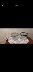 Vintage Pyrex double boiler 1936 through 1948. Straight handles no chips cracks