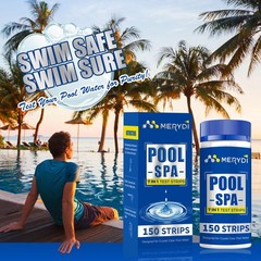 150 Strips 7 Way Pool and Hot Tub Test Strips Water Quality Testing Kit