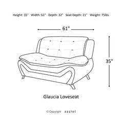 PRICE DROP Black White 2PC Sofa Loveseat Set Contemporary Modern Furniture