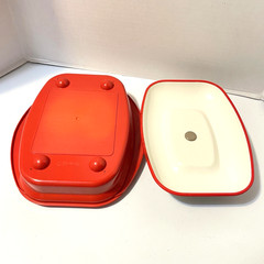 Range Mate Rectangular Nonstick Microwave Grill Pan Red With Recipe Booklet