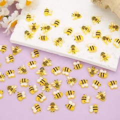 300 Pcs Mini Resin Bees Decor for Crafts, Cute Tiny Bee Animals Figurines for…