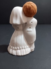 Vintage Bisque Coty Bride And Groom Figurine Pomander Potpourri 4.25″in