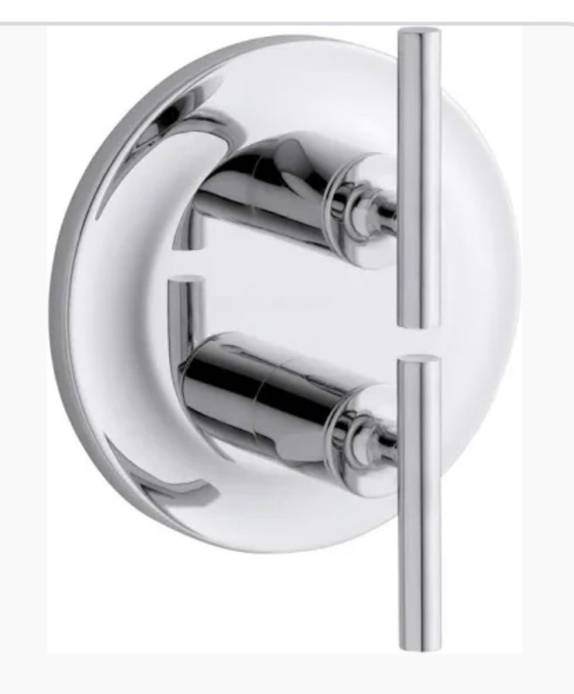 Kohler Purist T14489-4-CP 2-Handle High Arc Wide-Spread Faucet Chrome
