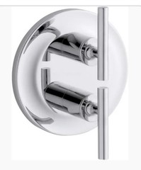 Kohler Purist T14489-4-CP 2-Handle High Arc Wide-Spread Faucet Chrome