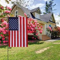 Anley American US Garden Flag USA Patriotic Yard Flags Embroidered 18×12.5 in
