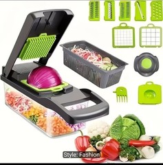 16-in-1 Multifunction Vegetable Chopper & Food Slicer – Kitchen Cutter, Dicer