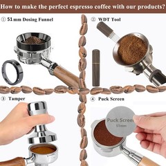 51mm Espresso Tamper Espresso Accessories Kit: Espresso Tamper Set, Coffee Ta…