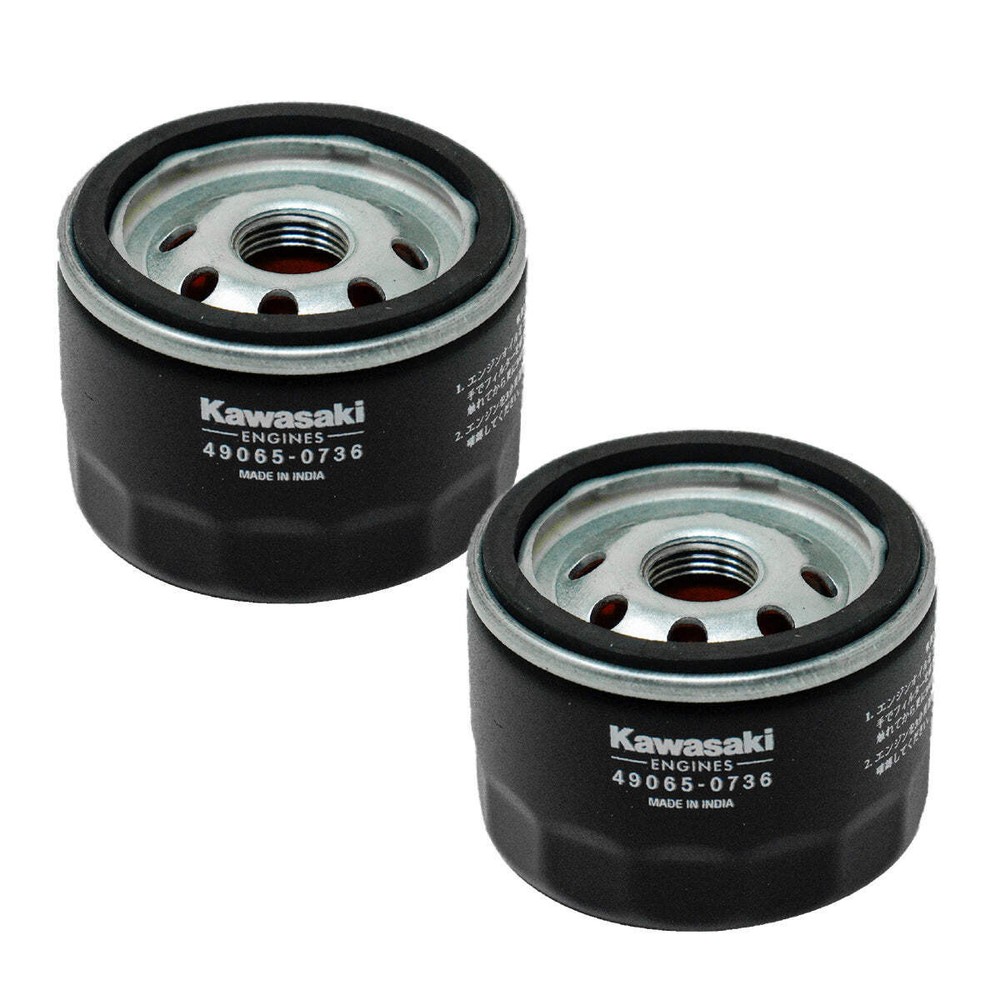 2PK Genuine OEM Kawasaki 49065-0736 Oil Filters 4906-50721 49065-7007