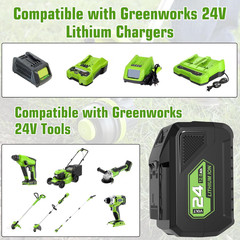 24V 12.0Ah Batteries Replacement for Greenworks 24V Battery Model 29842 29852