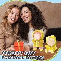 17cm Doll Yellow Raincoat with Mini Rainboot Shoes Adorable Doll Raincoat Clo…