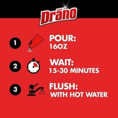 Drano Max Gel Drain Clog Remover, 32 oz – Unclogs Showers and Sinks.