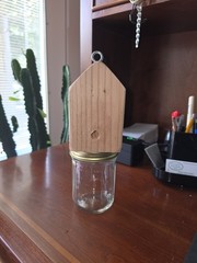 Carpenter Bee traps Handmade with soft pinewood Various size jars
