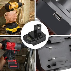 1/2Pcs USB Adapter Converter for Dewalt 18V/20V Battery to for Ryobi 18V Tool