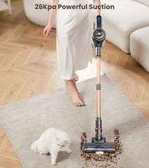 Cordless Stick Vacuum Cleaner 26Kpa, 45Min Runtime, Anti-Tangle, 1.5L Dust Cup