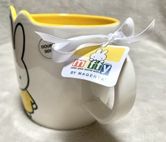 NEW Miffy Bunny Rabbit White & Yellow Large 18oz Stoneware Coffee Mug