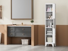 Kitchen Pantry Cabinet With 2 Doors and Adjustable Shelves metal Storage Cabinet