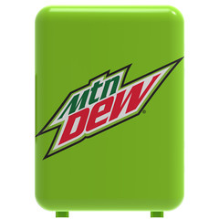 Green Red Mountain Mtn Dew Soda Mini Fridge Compact Personal Refrigerator Retro