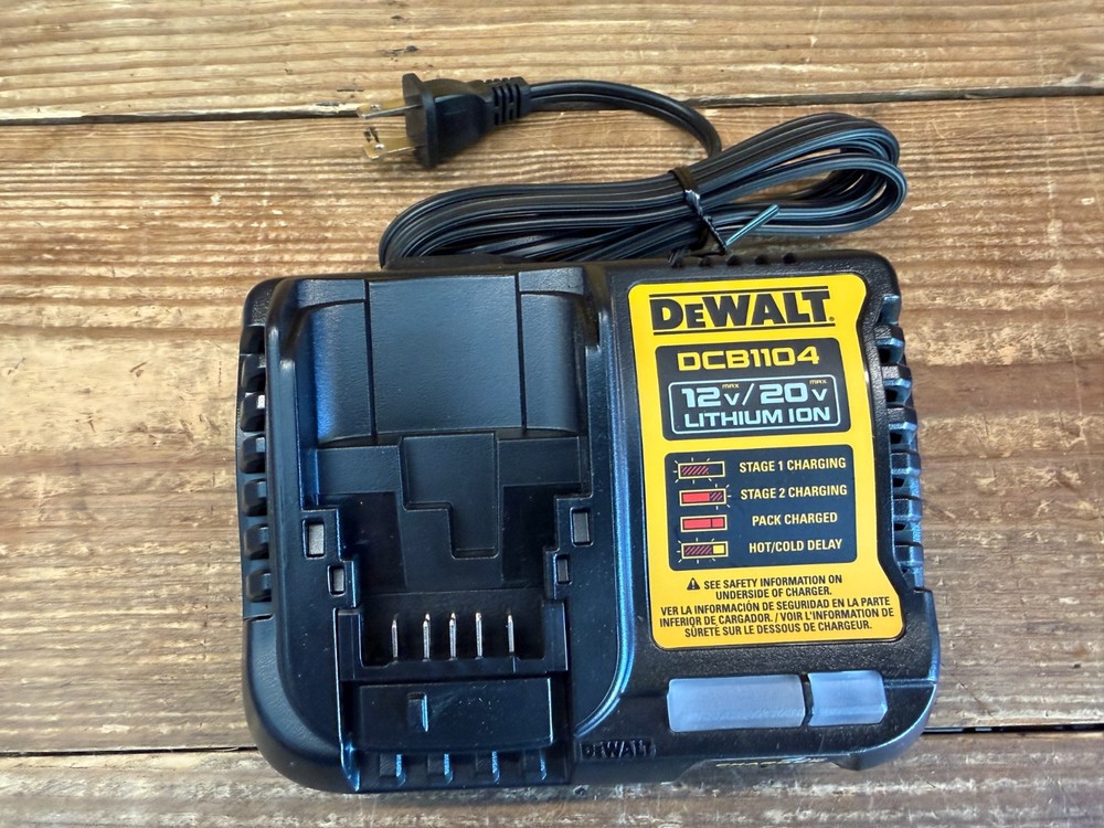 DeWALT 12V 20V MAX Lithium Ion Battery Charger 4 Amp DCB1104 OEM Genuine (Qty)