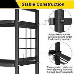 6-Wire Standing Storage Shelf for Bathroom Organizers and Storage & Laundry R…
