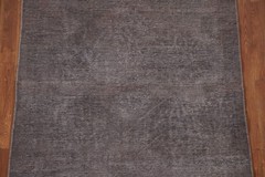 Over-Dyed Traditional Area Rug 4×6 Hand-knotted Wool Vintage Brown for Any Room