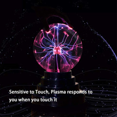 Plasma Ball/Light/Lamp, Static Electricity Globe Electric Lightning Ball, Touch