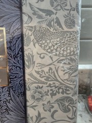 WILLIAM MORRIS QUEEN duvet set STRAWBERRY THIEF TONAL-SOFT MINERAL 100% cotton