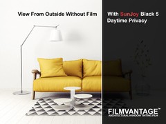 SunJoy Black Home Commercial Solar UV Window Tinting Film Light Tint to Privacy