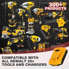 2PACK Dewalt DCB203 20V Max Battery 3.0Ah Lithium Ion Li-Ion 20 Volt /Charger