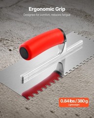 VEVOR Tile Tools Stainless Steel Flat Finishing Trowel 10.9×4.4in Concrete
