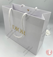 Dior Medium Classic White Textured Paper Gift Bag New MEDIUM 10.5″ x 9″ x 4.5″