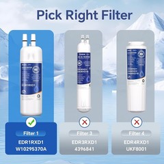 Refrigerator Water Filter Replacement for EDR1RXD1 Filter 1 W10295370A 1-Pack US