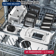 8 Blade All-in-1 Vegetable Chopper Mandoline Slicer with Container, Food Chopper