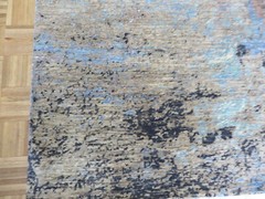 8 x 10 Hand Knotted Multi Colored Modern Abstract Oriental Rug With Silk G11411