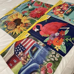 Meadow Creek Decorative Garden Flag 12.5 in x 18 in Double Sided / New