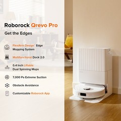 Roborock Qrevo Pro Robot Vacuum,7000Pa,Hot Water Mop Wahshing – Certified Refurb