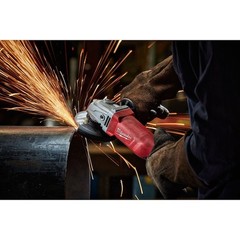 Milwaukee Tool 6142-30 11 Amp Corded 4-1/2″ Small Angle Grinder W/Lock-On