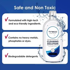 TINECO DEODORIZING & CLEANING SOLUTION, 16.9Fl Oz X 2 And Get One Free 9.5Fl Oz