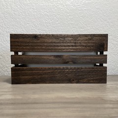 Self Watering Rectangle Rustic Crate Planter 7.9in x 4.4in x 4in Great Gift Idea