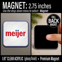 Meijer Acrylic Christmas Ornament Supermarket Grocery Store Midwest Gift 035