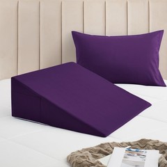 Bed Wedge Pillow Cover with Zipper, Wedge Pillowcase Protector, 24x24x12 Inch