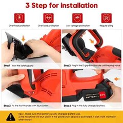 22Inch Cordless Hedge Trimmer Cordless Electric Hedge Trimmer w/2* 21V Battery