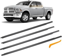 4PCS Window Weatherstrip Seal For Dodge Ram 1500 2500 3500 Crew Cab 2009-2024