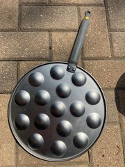 De Buyer Mineral B Carbon Steel Aebleskiver Poffertjes Pan – 10.5 Outer